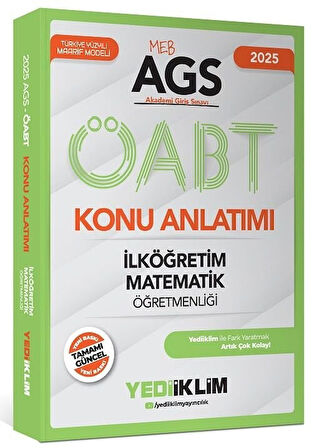 Yediiklim 2025 ÖABT MEB-AGS İlköğretim Matematik Öğretmenliği Konu Anlatımı Yediiklim Yayınları