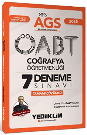 2025 MEB AGS ÖABT Coğrafya Öğretmenliği Tamamı Çözümlü 7 Deneme Sınavı