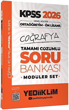 Yediiklim 2026 KPSS Ortaöğretim Ön Lisans Genel Yetenek Genel Kültür Tamamı Çözümlü Modüler Soru Bankası Seti