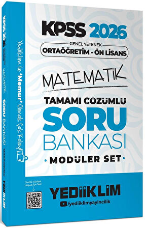 Yediiklim 2026 KPSS Ortaöğretim Ön Lisans Genel Yetenek Genel Kültür Tamamı Çözümlü Modüler Soru Bankası Seti