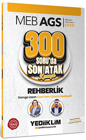 MEB AGS ÖABT Rehberlik 300 Soru Son Atak Kampı (Damga Uzem Canlı Soru Çözüm HEDİYELİ)