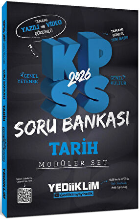 Yediiklim Yayınları 2026 KPSS GY-GK Tamamı Hem Yazılı Hem Video Çözümlü Modüler Set Soru Bankası (5 Kitap)