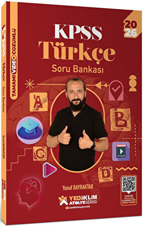Yediiklim Yayınları 2026 KPSS Atölye Serisi Genel Yetenek Türkçe Tamamı Video Çözümlü Soru Bankası