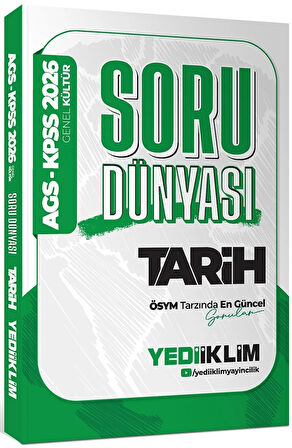 Yediiklim Yayınları 2026 KPSS AGS Genel Kültür Tarih Soru Dünyası