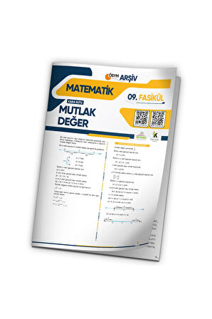 2025 MEB AGS Matematik Kara Kutu Mutlak Değer 9.Fasikül ÖSYM Çıkmış Soru Bankası Modüler Set Çözümlü
