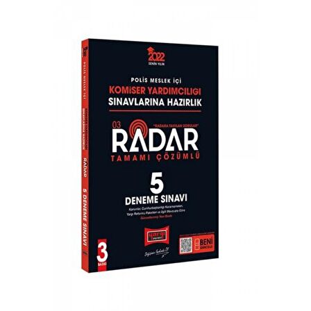 Yargı Yayınları 2022 Polis Meslek İçi Komiser Yardımcılığı Sınavlarına Hazırlık Tamamı Çözümlü Radar 5 Deneme