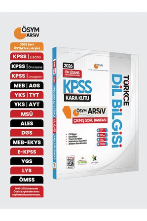2026 KPSS Önlisans/Ortaöğretim Türkçe Kara Kutu DİL BİLGİSİ ÖSYM Çıkmış Çözümlü Soru Bankası Özetli