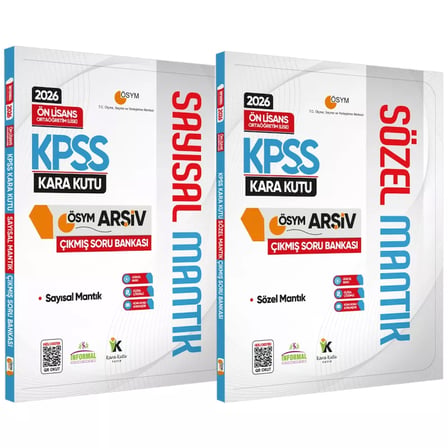 2026 KPSS Önlisans Kara Kutu Sayısal/Sözel Mantık Set ÖSYM Çıkmış Soru Bankası Konu Özetli Çözümlü