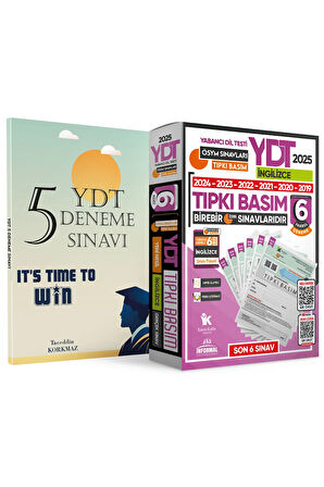 2025 YKS YDT (Yabancı Dil Testi) İngilizce Tıpkı Basım 6lı Paket ve Özgün 5 Deneme Sınavı 2li Set