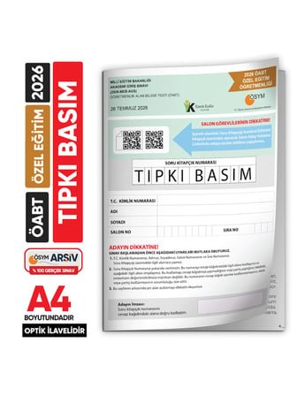 2026 MEB-AGS ÖABT Özel Eğitim Öğretmenliği ÖSYM Tıpkı Basım Kitapçığı Türkiye Geneli Deneme