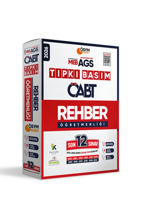 2026 MEB-AGS ÖABT Rehber Öğretmenliği ÖSYM Tıpkı Basım 12’li Deneme Paketi Dijital Cevaplı