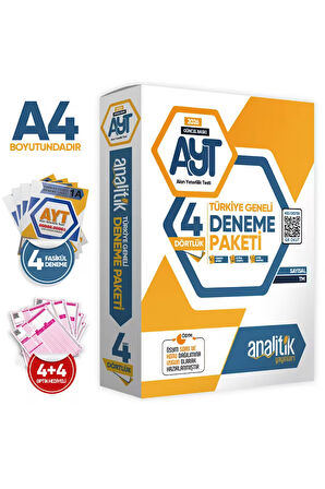 2026 Ayt Analitik Deneme Paketi Dört 4lük Türkiye Geneli Değerlendirmeli Özgün Güncel Deneme