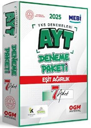 2025 YKS - AYT MEBİ ONLİNE Güncel EŞİT AĞIRLIK (TM) 7li Seri Deneme Fasikül Paketi