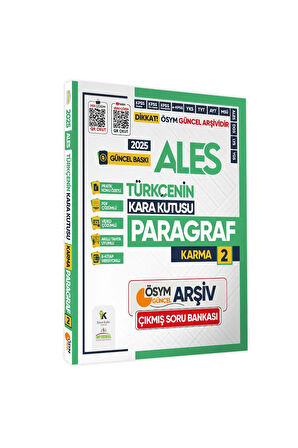 2025 ALES Türkçenin Kara Kutusu ÖSYM Çıkmış Soru Bankası 4lü SET Konu Özetli Video/PDF Çözümlü