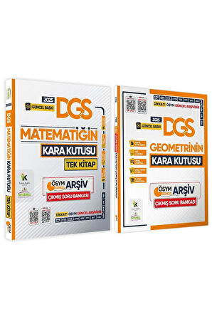 2025 DGS ÖSYM Kara Kutu Matematik TEK KİTAP ve Geometri Çıkmış Soru Bankası 2lİ SET Video/PDF Çözüm