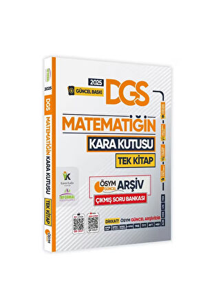 2025 DGS Kara Kutu Matematik TEK KİTAP ÖSYM Arşiv Çıkmış Soru Bankası Konu Özetli Video/PDF Çözümlü