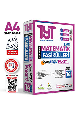 2025 YKS-TYT MATEMATİK Kara Kutu 1.Cilt Fasikül SETİ (14lü) ÖSYM Çıkmış Soru Bankası Çözümlü PAKET