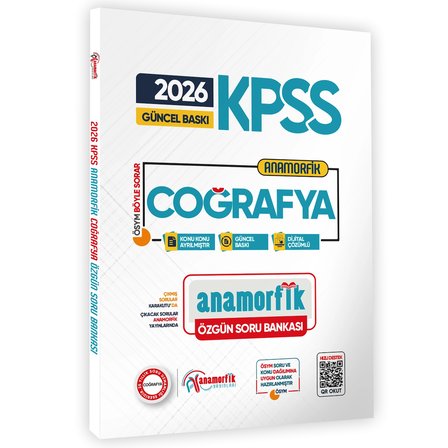 2026 KPSS Anamorfik Coğrafya  Soru Bankası Yeni Müfredat Dijital Çözümlü