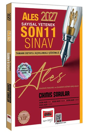 2027 ALES VIP Sayısal Yetenek Çıkmış Sorular Son 11 Sınav Çözümlü Yargı Yayınları