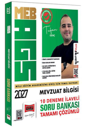 Yargı Yayınları 2027 MEB-AGS Mevzuat Bilgisi 10 Deneme İlaveli Tamamı Çözümlü Soru Bankası