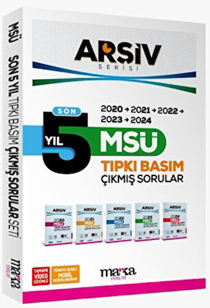 Son 5 Yıl MSÜ Arşiv Serisi Çıkmış Sorular Tamamı Video Çözümlü