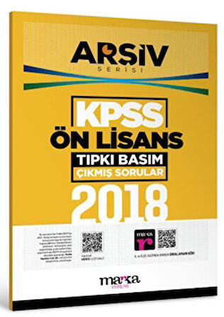2018 KPSS Ön Lisans Arşiv Serisi Tıpkı Basım Çıkmış Sorular