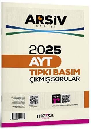 Marka Yayınları 2025 AYT Arşiv Serisi Çıkmış Sorular