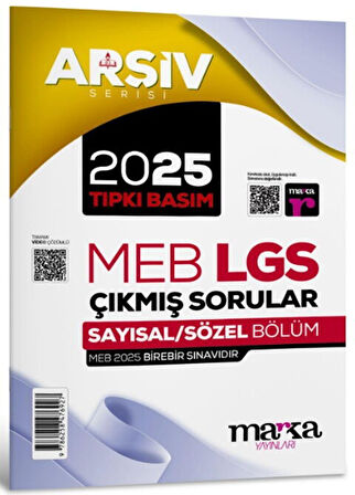 Marka Yayınları 2025 LGS Arşiv Serisi Çıkmış Sorular