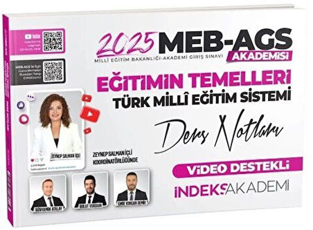 2025 MEB AGS Akademisi Eğitimin Temelleri ve Türk Milli Eğitim Sistemi Video Ders Notları İndeks