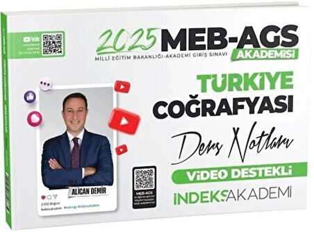 2025 MEB AGS Akademisi Türkiye Coğrafyası Video Ders Notları İndeks Akademi