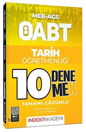 İndeks Akademi 2025 ÖABT MEB-AGS Tarih Öğretmenliği 10 DenemeX Çözümlü İndeks Akademi Yayıncılık