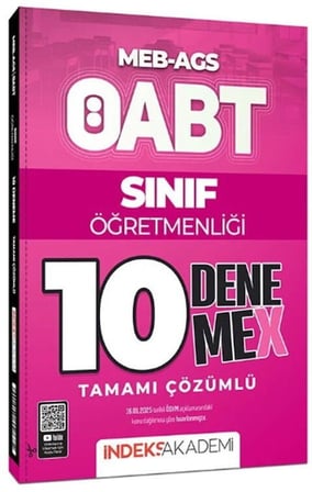ÖABT MEB AGS Sınıf Öğretmenliği 10 DenemeX Çözümlü İndeks Akademi