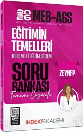 İndeks Akademi 2026 MEB AGS Eğitimin Temelleri ve Türk Milli Eğitim Sistemi Soru Bankası