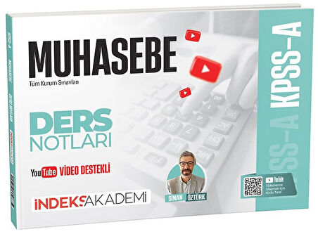 İndeks Akademi 2026 KPSS A Grubu Muhasebe Video Ders Notları - Sinan Öztürk İndeks Akademi Yayıncılık