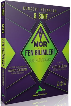 8. Sınıf LGS Mor Fen Bilimleri Soru Kütüphanesi Paraf Yayınları