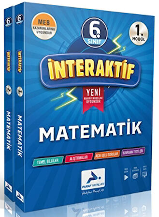 6. Sınıf İnteraktif Matematik Etkinli Çalışma Kitabı (2 Modül)