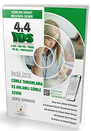 YDS İngilizce 4x4 Cümle Tamamlama Eş Anlamlı Cümle Çeviri Soru Bankası