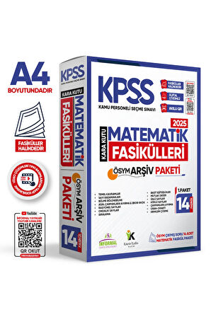 2025 KPSS MATEMATİK Kara Kutu 1.Cilt Fasikül SETİ (14lü) ÖSYM Çıkmış Soru Bankası Çözümlü PAKET