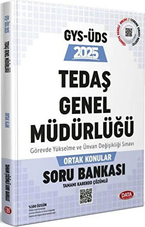 Data Yayınları 2025 GYS ÜDS Tedaş Genel Müdürlüğü Ortak Konular Soru Bankası