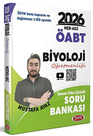Data 2026 ÖABT MEB-AGS Biyoloji Öğretmenliği Soru Bankası Çözümlü - Mustafa Ayaz Data Yayınları