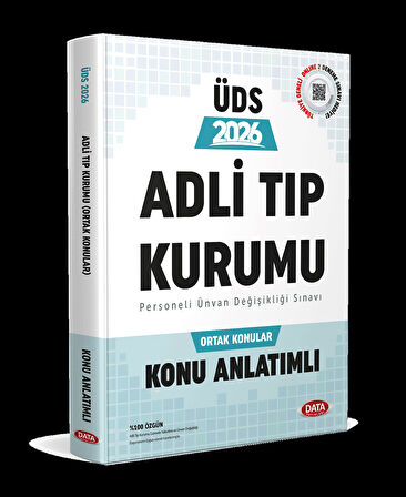 2026 ÜDS Adli Tıp Kurumu Ortak Konular Konu Anlatımlı Data Yayınları