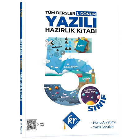 5. Sınıf Tüm Dersler 1. Dönem Yazılı Hazırlık Kitabı KR Akademi Yayınları