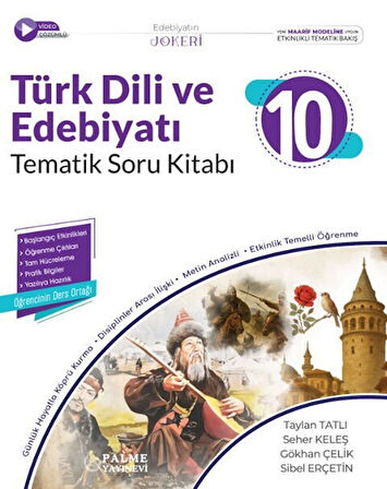 10. Sınıf Türk Dili ve Edebiyatı Tematik Soru Kitabı Palme Yayınları