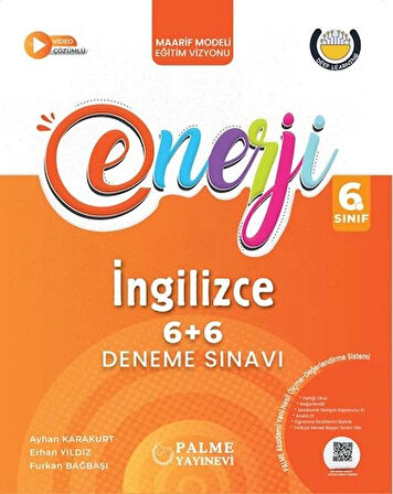 Palme 6.Sınıf Enerji 6+6 İngilizce Deneme Sınavı Yeni