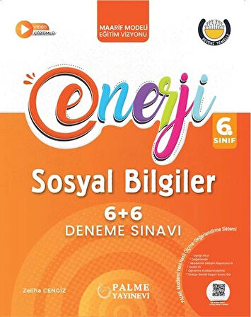 Palme 6.Sınıf Enerji 6+6 Sosyal Bilgiler Deneme Sınavı Yeni