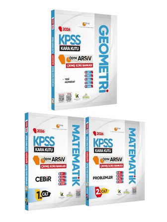 2026 KPSS Kara Kutu Matematik 1.-2.Cilt ve Geometri 3lü ÖSYM Çıkmış Soru Bankası Konu Özetli Çözümlü