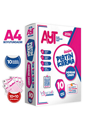 2026 YKS-AYT Platin Karma Yayınlar Kurumsal 10lu Paket Deneme Sınavı Türkiye Geneli