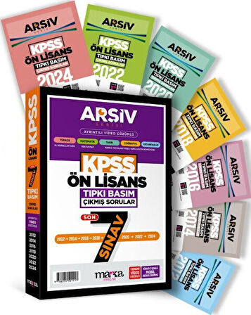 Marka Yayınları KPSS Önlisans Son 7 Yıl Arşiv Serisi Tıpkı Basım Fasikül Fasikül Çıkmış Sorular