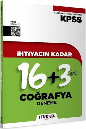 KPSS İhtiyacın Kadar Coğrafya 19 Deneme Marka Yayınları