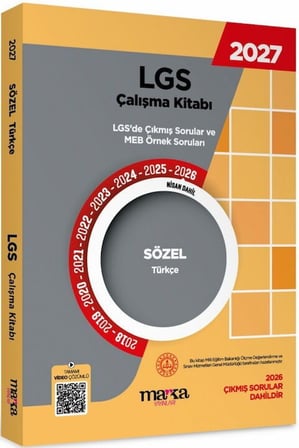 2027 MEB LGS Sözel Türkçe Çalışma Kitabı Çıkmış Sorular ve Örnek Sorular Marka Yayınları
